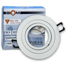Точечный светильник Biom под led лампу MR16/GU5.3 встроенный круглый Белый