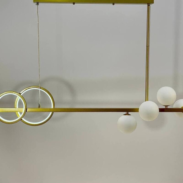 Підвісна подовжена люстра 8103 Золото