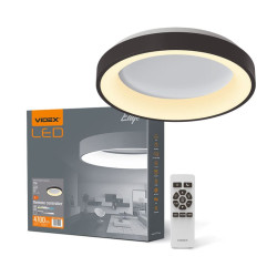 Люстра стельова LED VIDEX EDGE-RC-72W-BLACK (VLE-ERC-72B)
