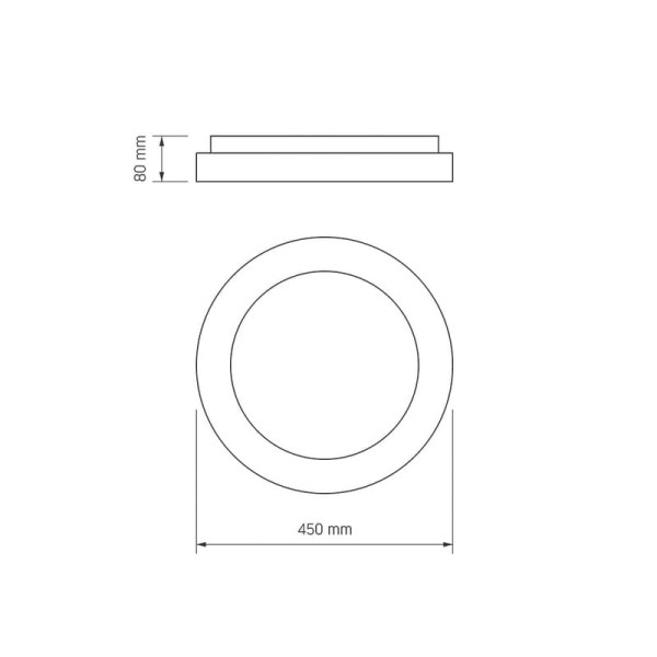 Люстра стельова LED VIDEX EDGE-RC-72W-BLACK (VLE-ERC-72B)