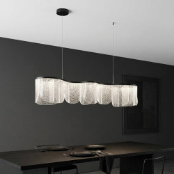 Підвісна подовжена люстра LED LD75246-1.2-BK 