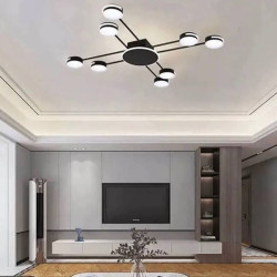 Люстра стельова LED 2193/8 Чорна
