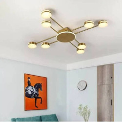 Люстра стельова LED 2193/8 Золото
