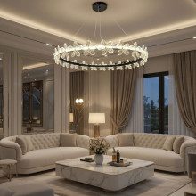 Люстра подвесная LED 2300/600  Черная