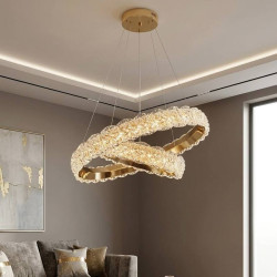 Люстра підвісна LED DF6280/500+300 Золото