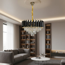 Люстра кришталева ER8899/500 Золото-чорна