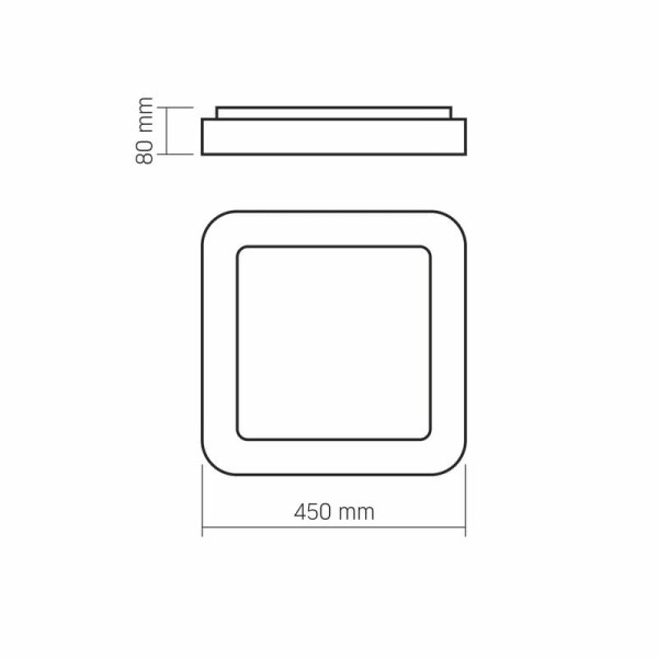 Люстра стельова LED VIDEX EDGE-SC-72W-WHITE (VLE-ESC-72W)
