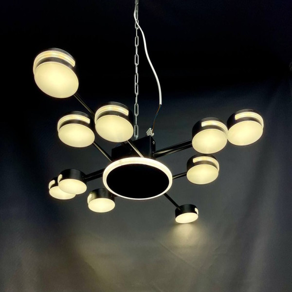 Люстра стельова LED 2193/10 Чорна