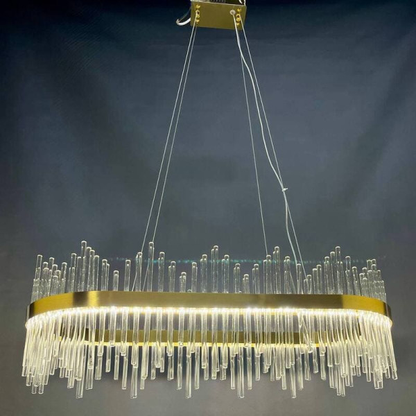 Люстра кришталева 2006/800х350 Латунь